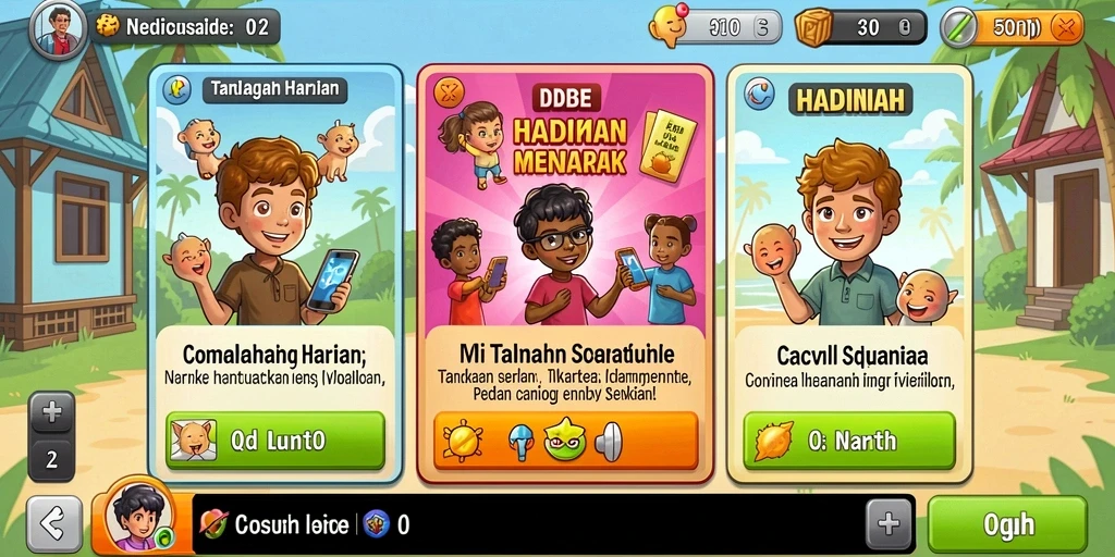 Fitur sosial untuk bermain bersama teman.